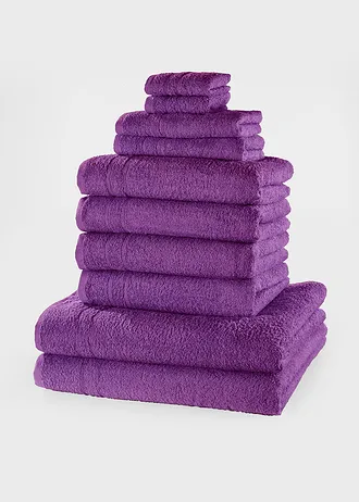Serviettes de toilette (ens. 10 pces) • violet • Boutique bonprix