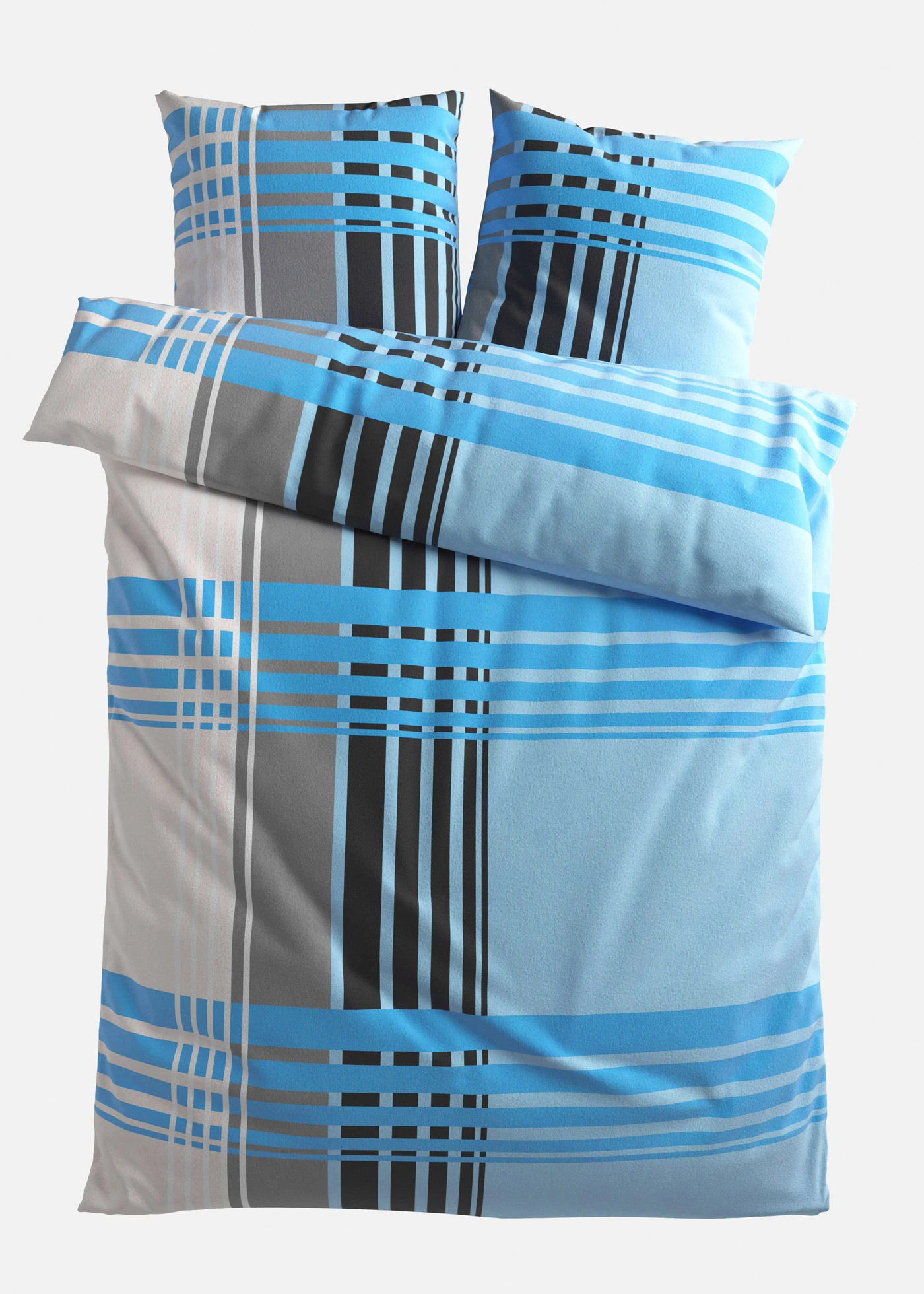 Parure de lit en linon • bleu • Boutique bonprix