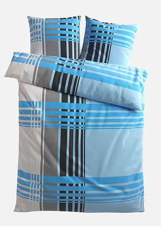 Parure de lit en linon • bleu • Boutique bonprix