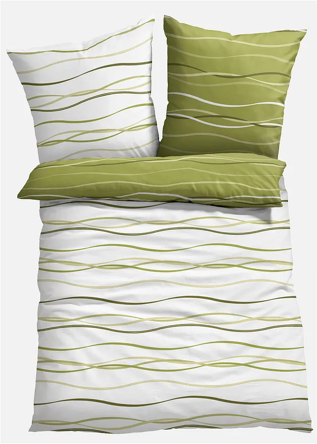 Dubbelzijdig dekbedovertrek • groen • bonprix online shop