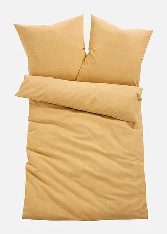 Parure de lit en linon • jaune moutarde • Boutique bonprix