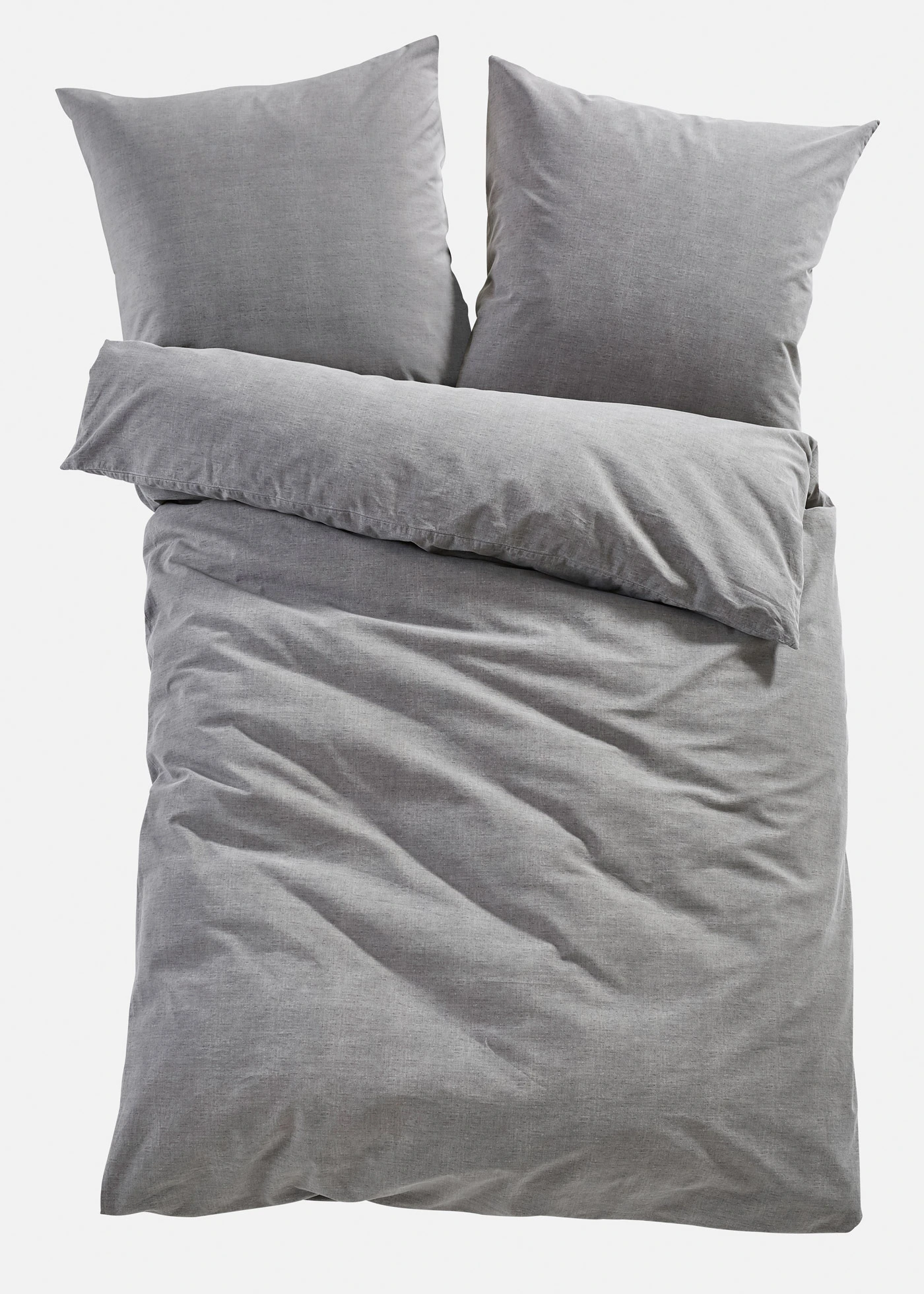 Parure de lit en linon aspect lin • anthracite • product-page.page-title-suffix