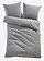 Lenjerie de pat din linou, cu aspect de in, culoare: gri-antracit