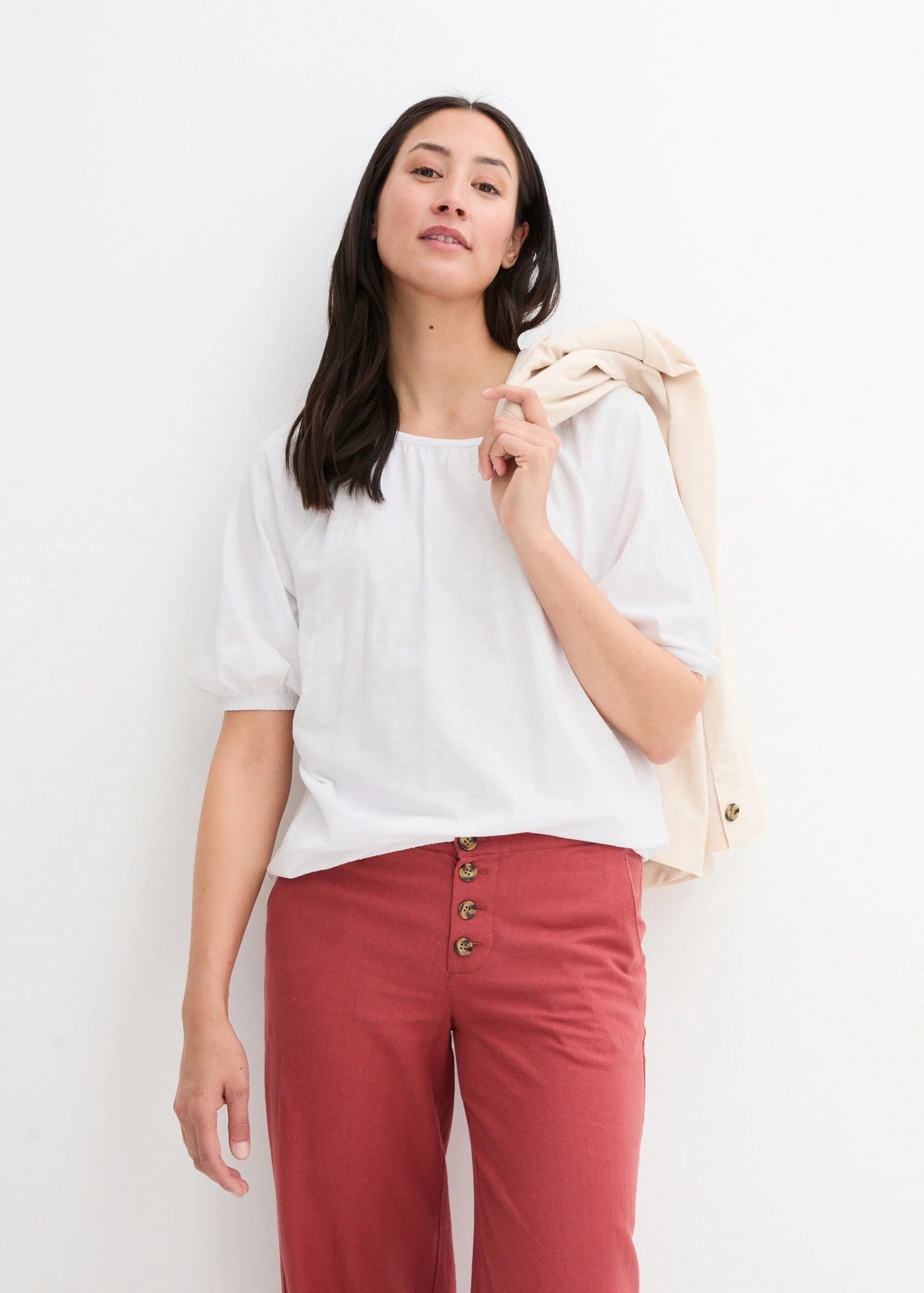 Shirt van puur biologisch katoen • wit • bonprix online shop