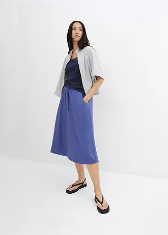 Fustă din jerse din amestec de bumbac • indigo deschis • magazin bonprix