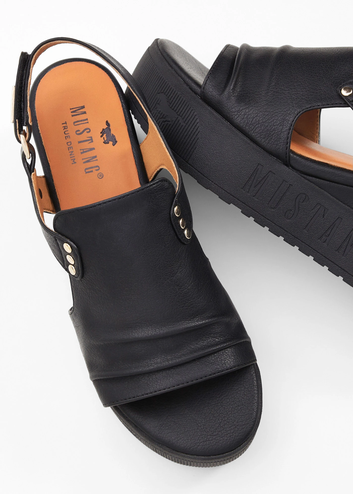 Plateau sandalen van Mustang • zwart • bonprix online shop