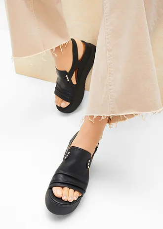 Plateau sandalen van Mustang • zwart • bonprix online shop