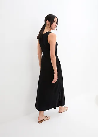 Maxi jurk van een katoen-viscosemix • zwart • bonprix online shop