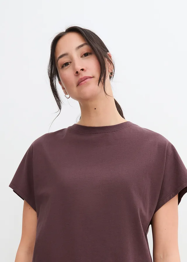 T-shirt avec détail noué à la base • brun terre • product-page.page-title-suffix