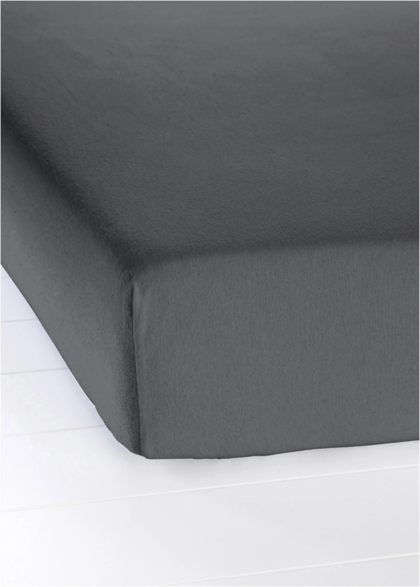 Napínací prostěradlo z biberu • antracitová • bonprix obchod