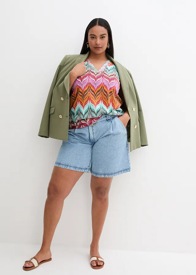Haut à sequins, Couleur: multicolore imprimé
