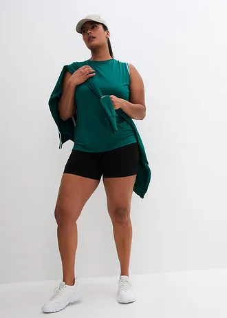 Naadloze biker short, Kleur: zwart