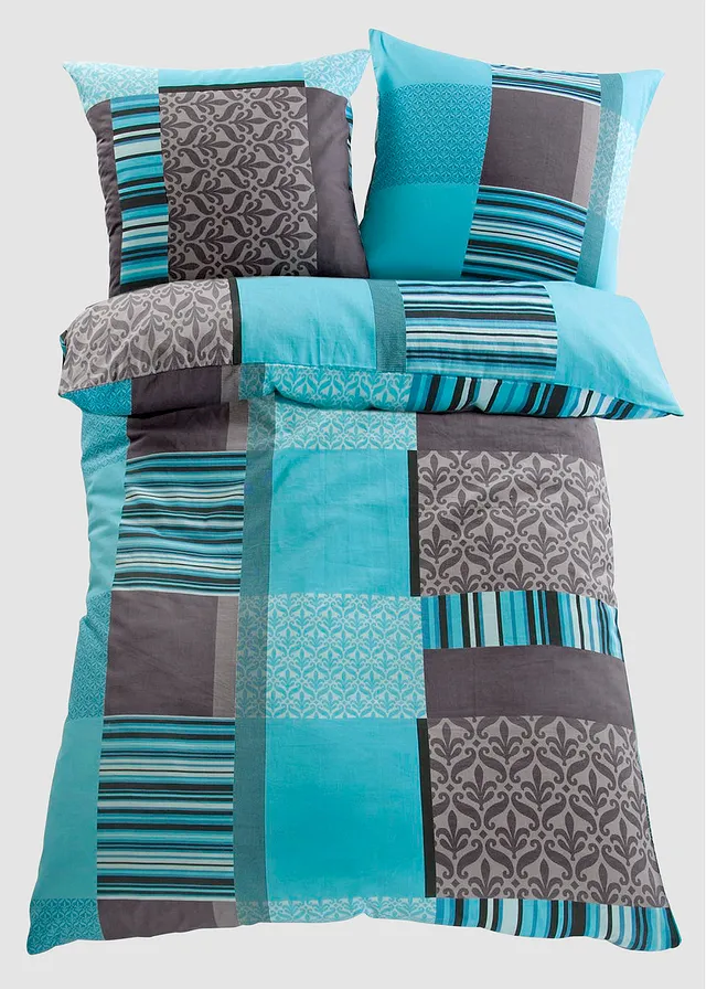 Parure de lit en jersey, Couleur: turquoise