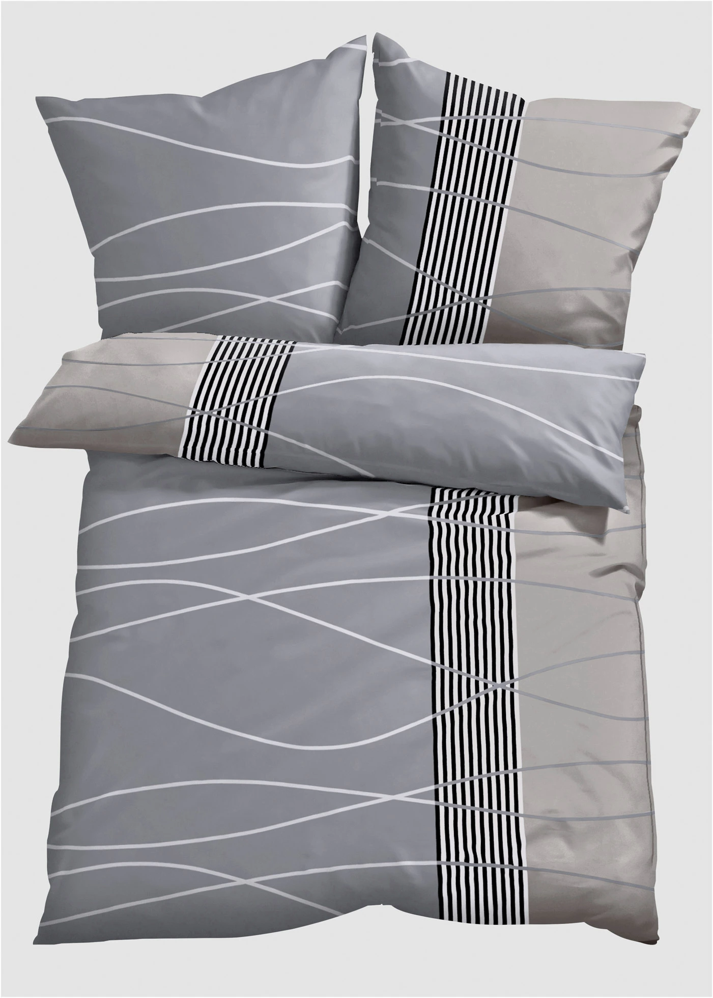 Lenjerie de pat din linou • gri • magazin bonprix