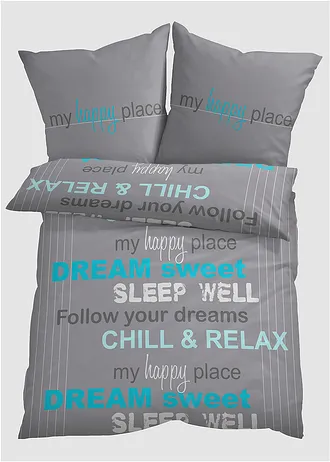 Parure de lit en linon • gris • Boutique bonprix