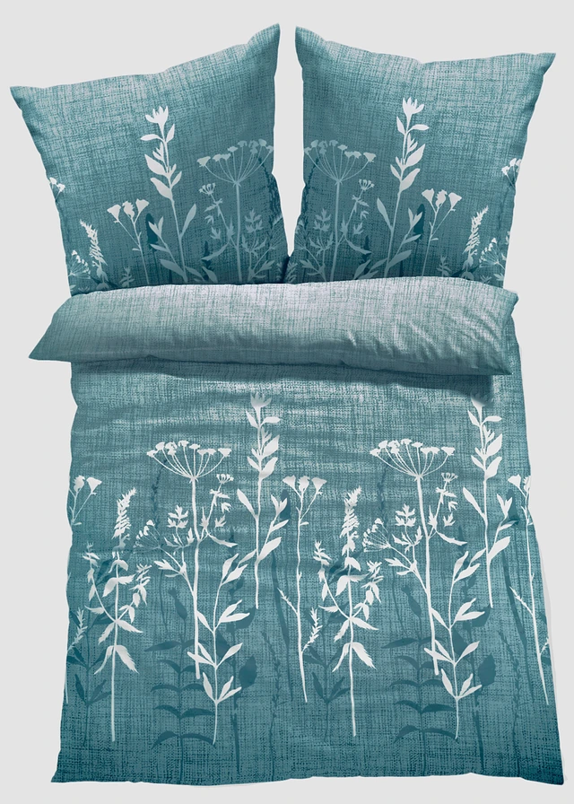 Parure de lit en linon, Couleur: menthe