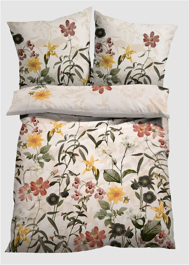 Linon dekbedovertrek, Kleur: beige