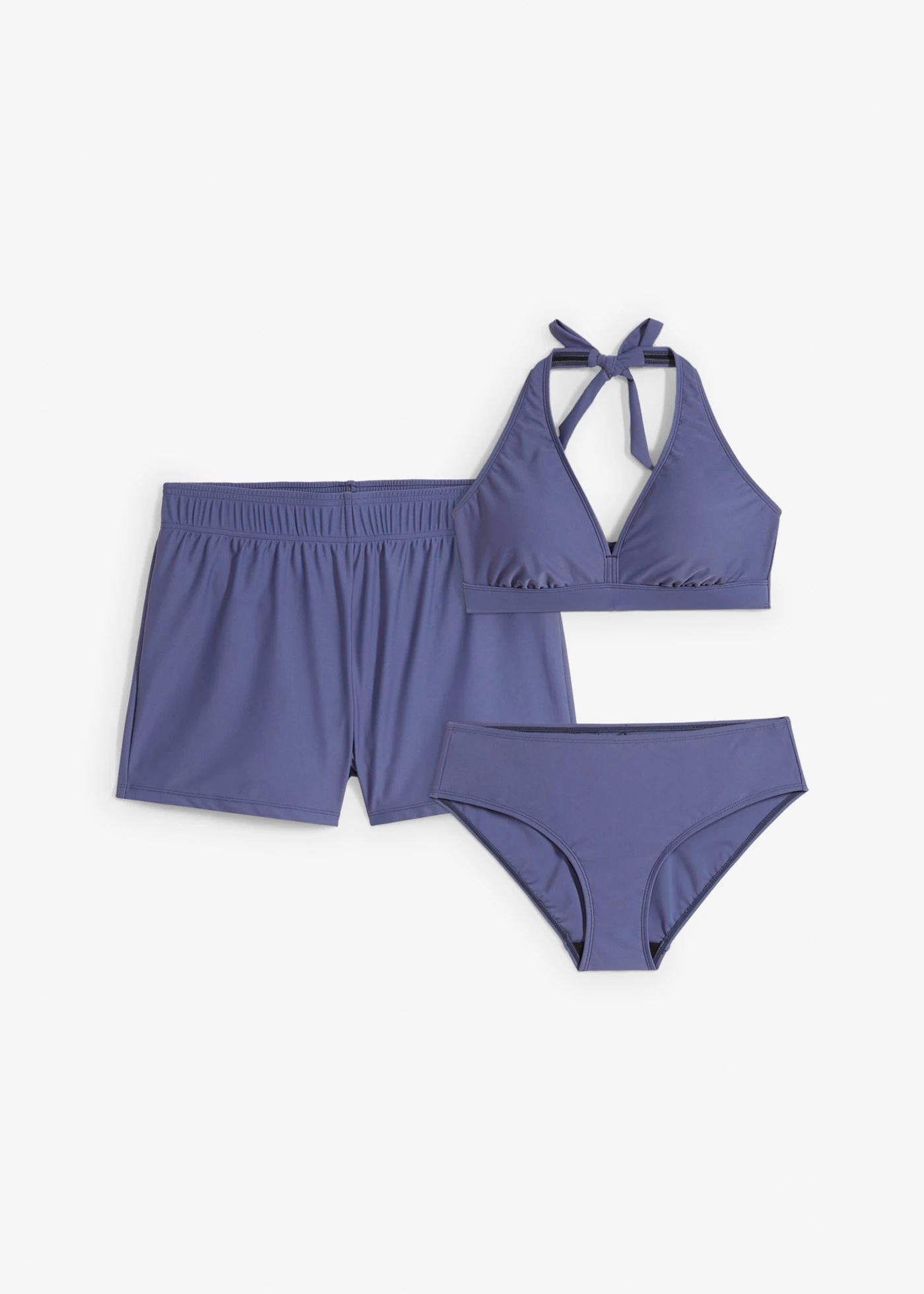 Costum de baie cu slip și pantaloni scurți (set/3piese) • indigo • magazin bonprix