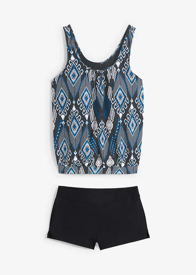 Tankiny (2-dielne) s bokovými nohavičkami, oversize