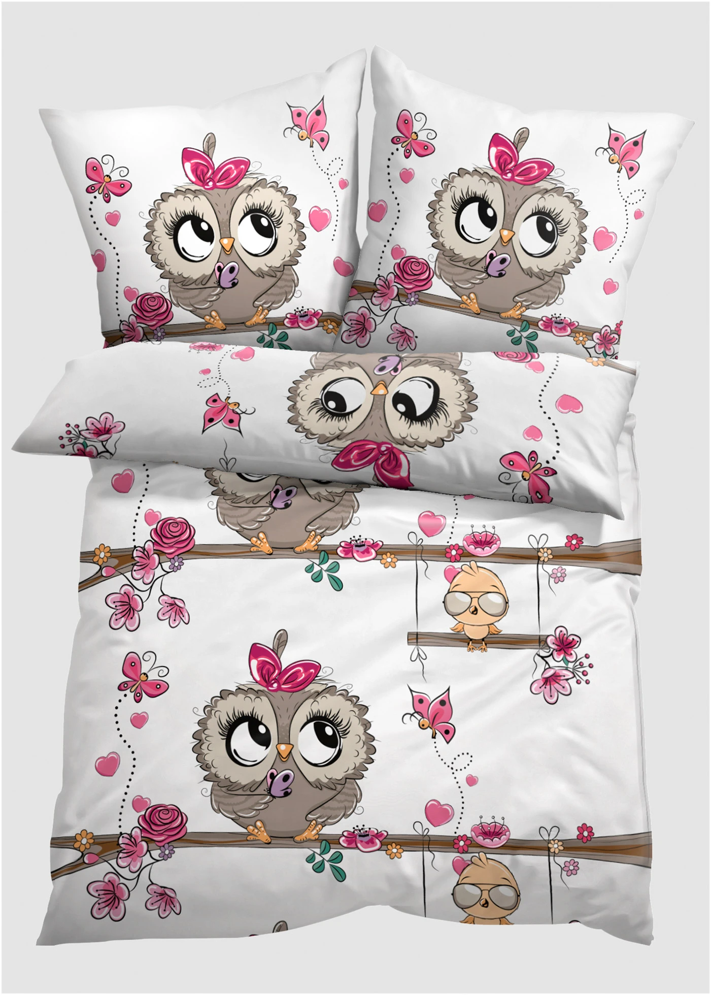 Lenjerie de pat din material cu bumbac • alb • magazin bonprix