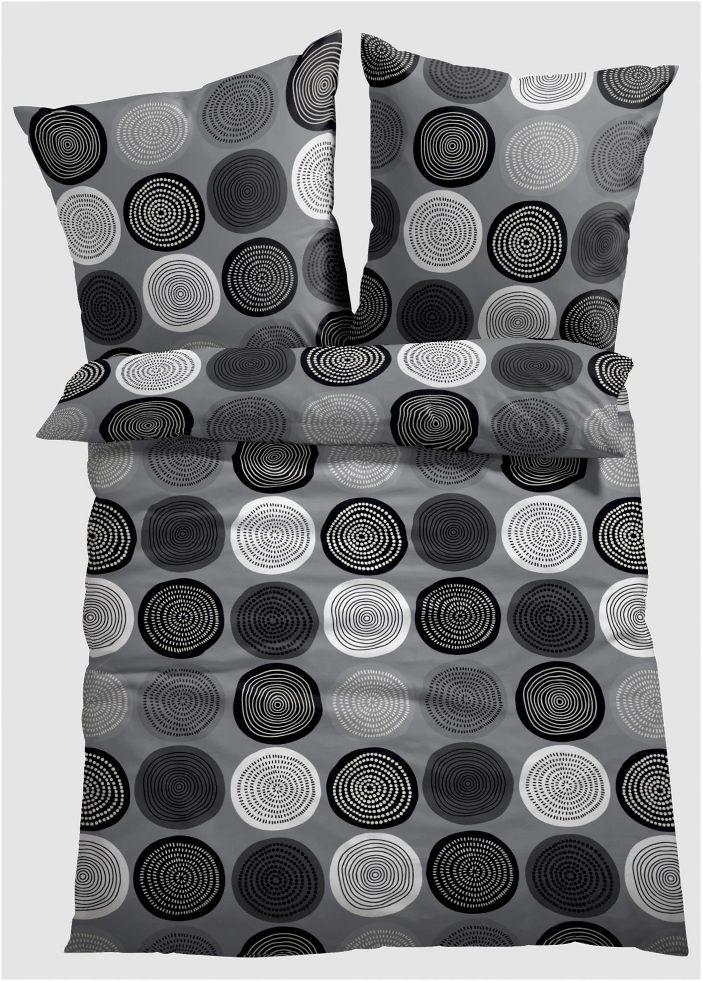 Lenjerie de pat din material cu bumbac • gri • magazin bonprix