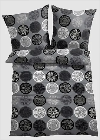 Lenjerie de pat din material cu bumbac • gri • magazin bonprix