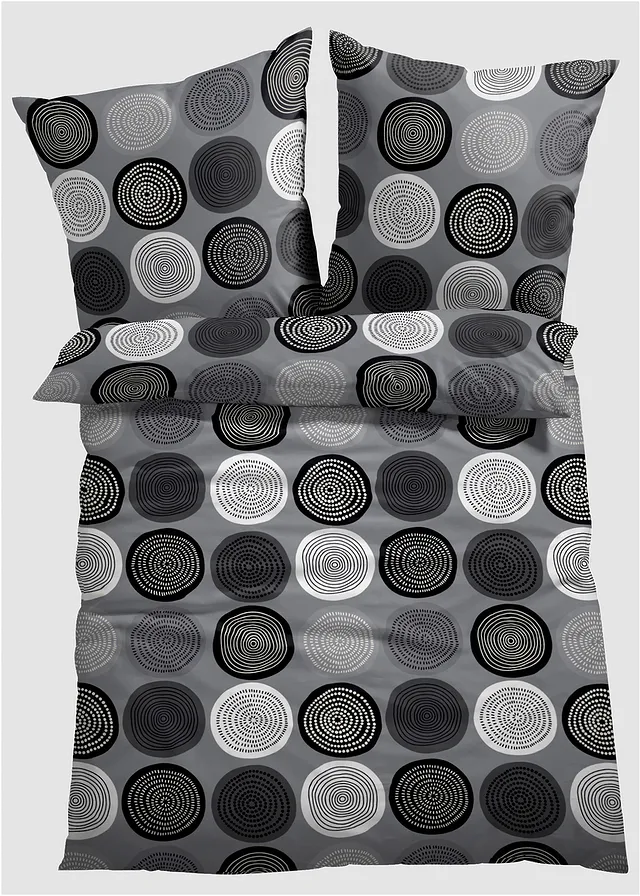 Lenjerie de pat din material cu bumbac • gri • magazin bonprix