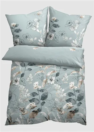 Parure de lit en linon • gris-bleu clair • Boutique bonprix