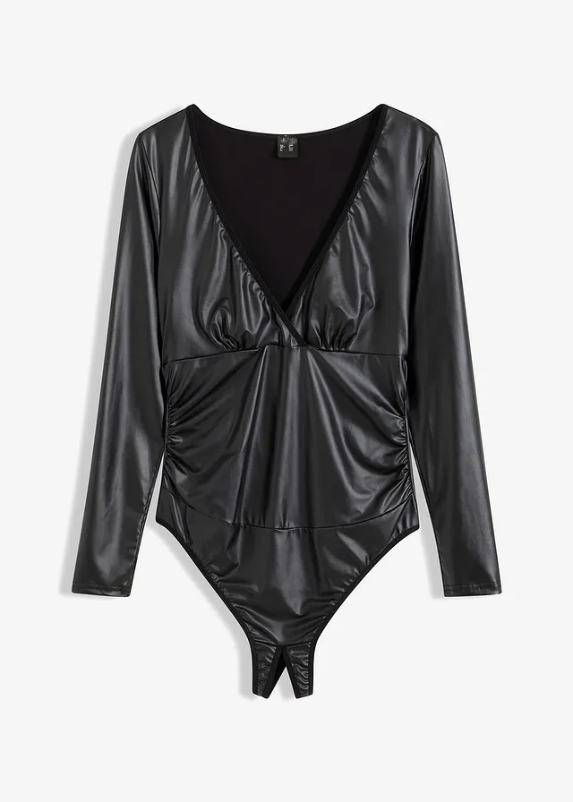 Body String Ouvert Avidlove Femme Noir Taille M - Satin Et Voile Liens