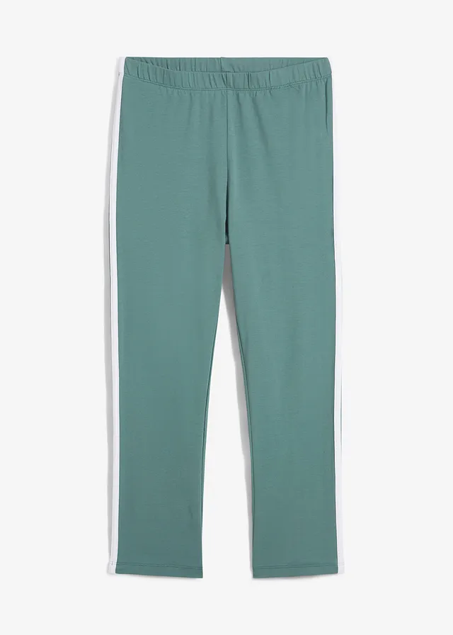 Legginsy sportowe, dł. 3/4 • szarozielony • sklep bonprix