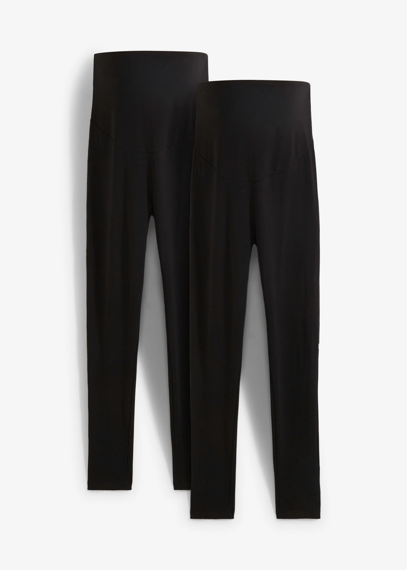 Legginsy ciążowe z bawełny organicznej  (2 pary) • czarny+czarny • sklep bonprix