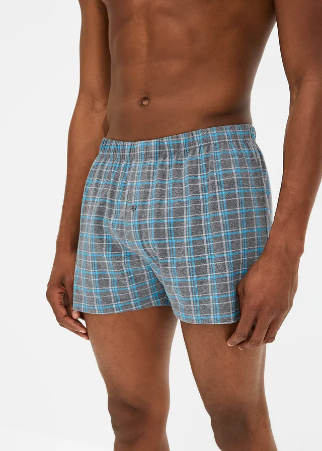 Lot de 3 caleçons en jersey coton • gris carreaux + gris chiné • product-page.page-title-suffix