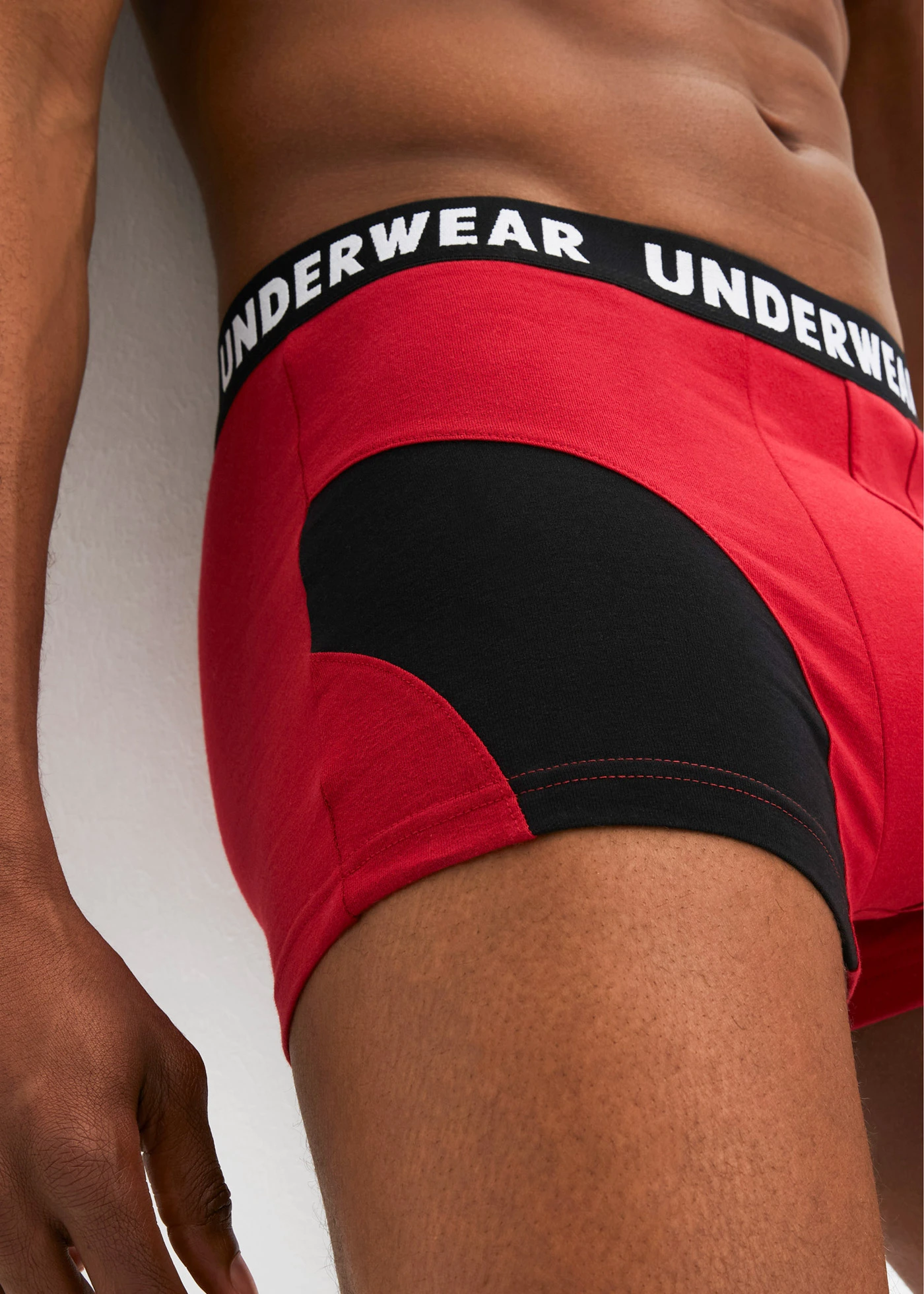 Strakke boxer (set van 3) • zwart+avondrood • bonprix online shop