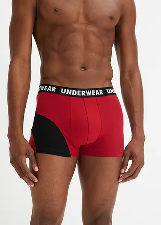 Strakke boxer (set van 3) • zwart+avondrood • bonprix online shop