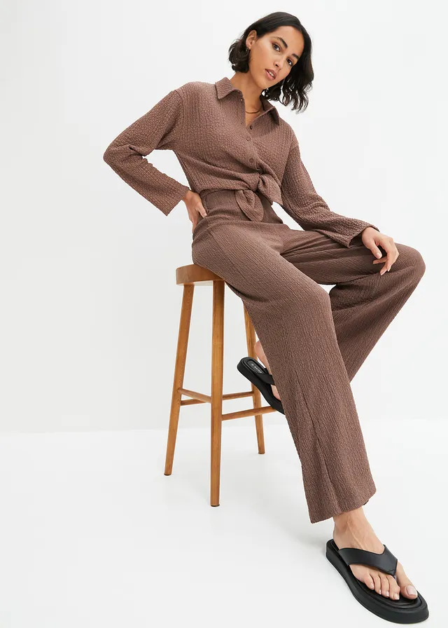 Pantalon taille élastique • marron mat • product-page.page-title-suffix