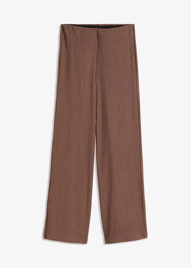 Jersey broek van lichte crêpe