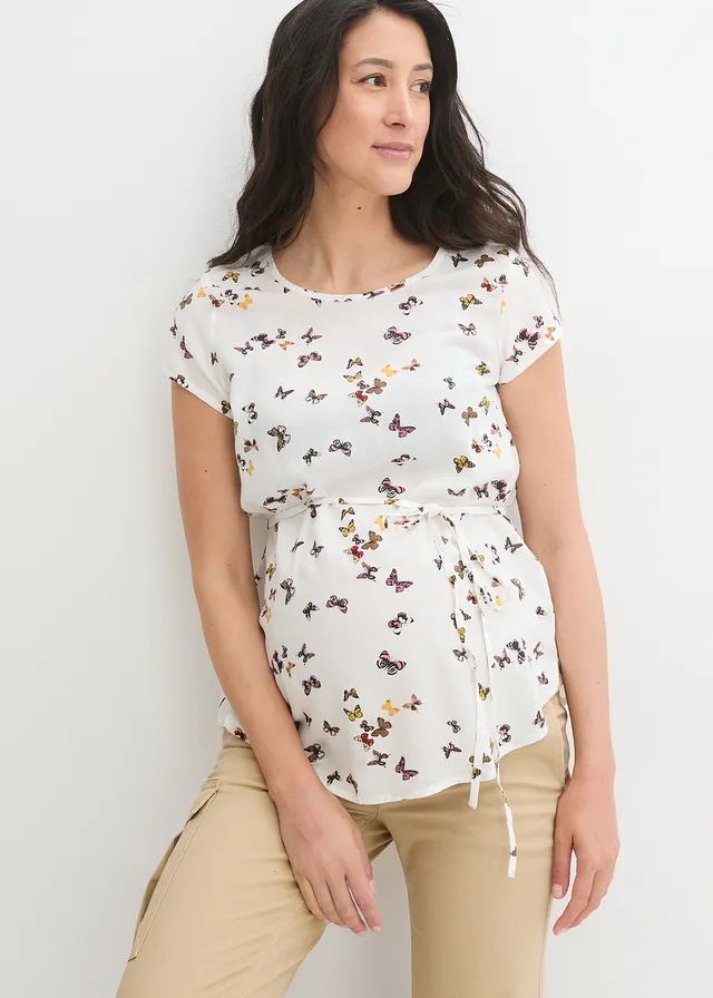Zwangerschapsblouse met ceintuur • wolwit • product-page.page-title-suffix