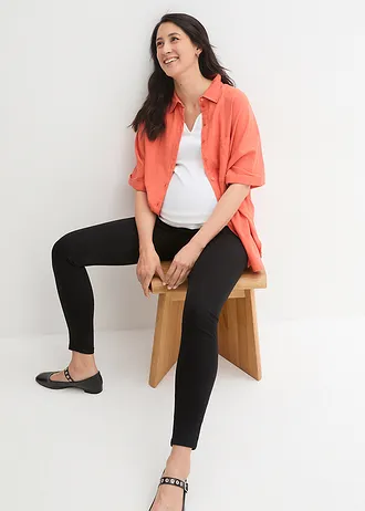 Těhotenské strečové džínové legíny, Skinny • černá • bonprix obchod