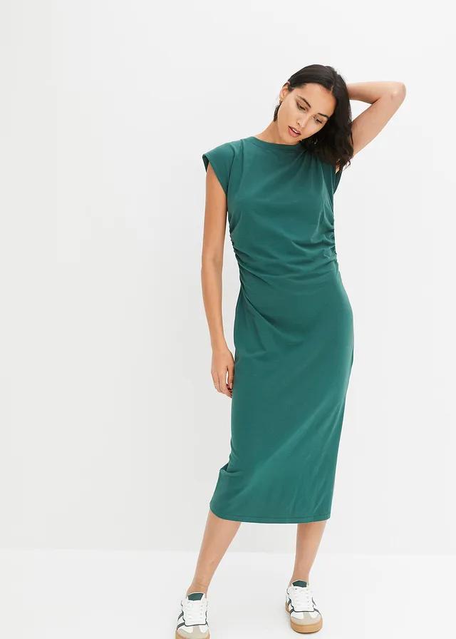 Robe en jersey coton extensible • vert mat • product-page.page-title-suffix