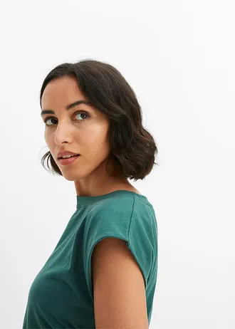 Žerzejové šaty ze strečové bavlny • matně zelená • bonprix obchod