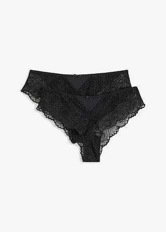 Brazilské kalhotky (2 ks v balení) • černá • bonprix obchod