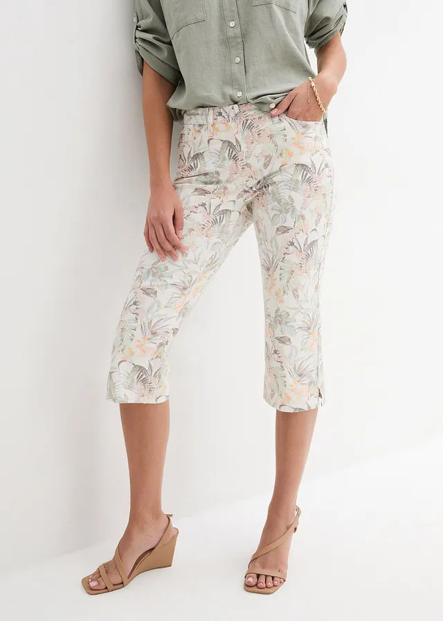Pantacourt • blanc/olive imprimé • product-page.page-title-suffix