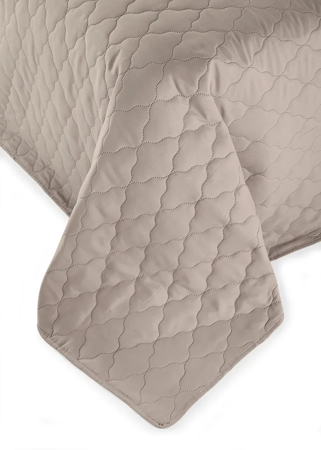 Sprei met stiksels, Kleur: taupe