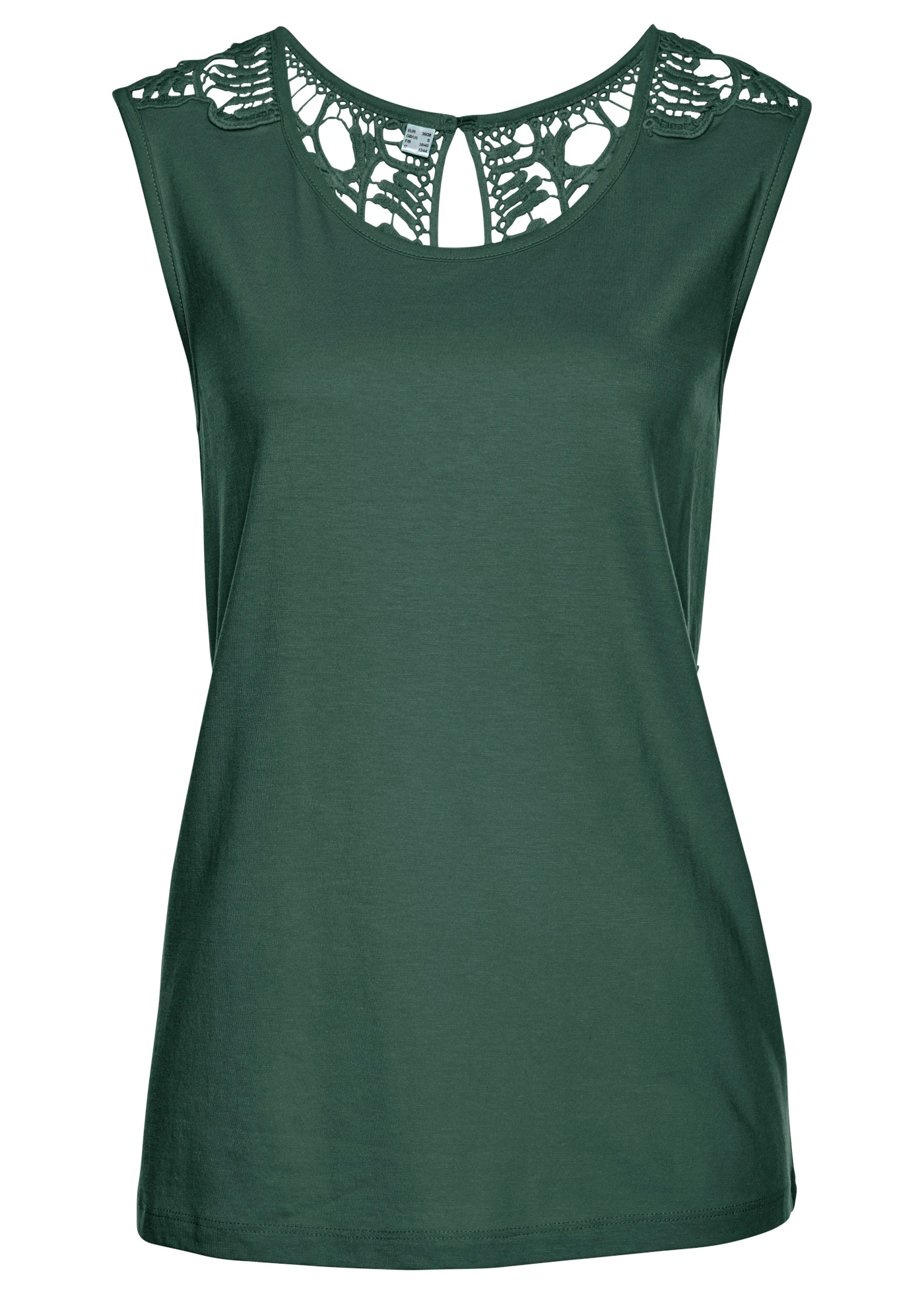 Top met kant • donkergroen • bonprix online shop