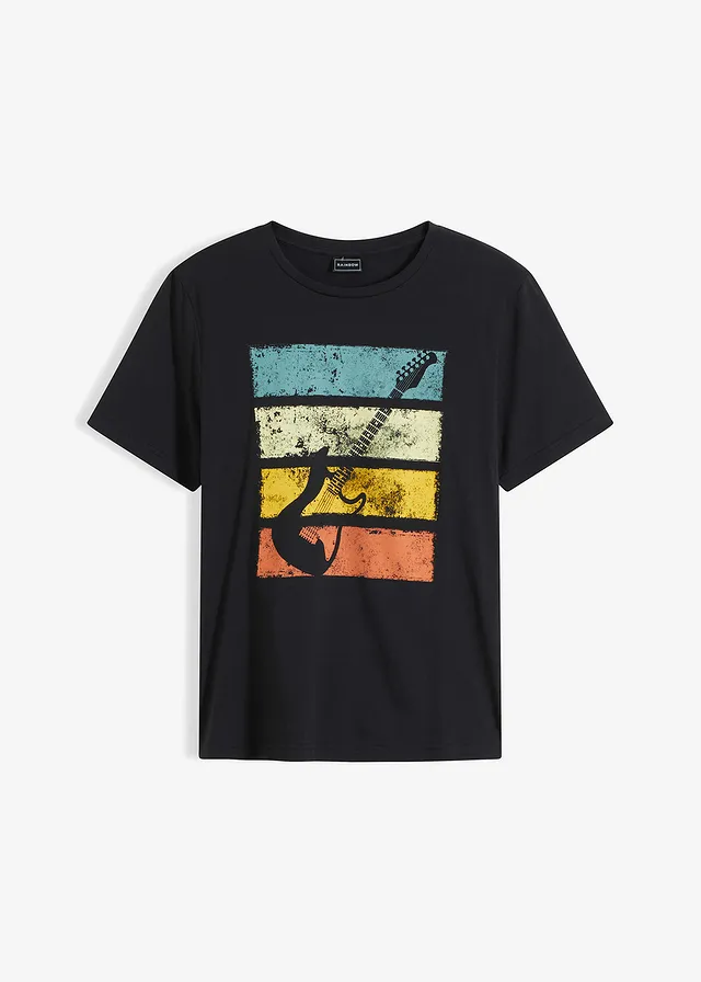T-shirt van biologisch katoen, Kleur: zwart