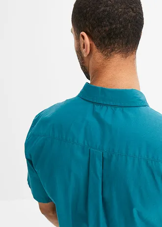 Overhemd van katoen met korte mouwen • petrol • bonprix online shop
