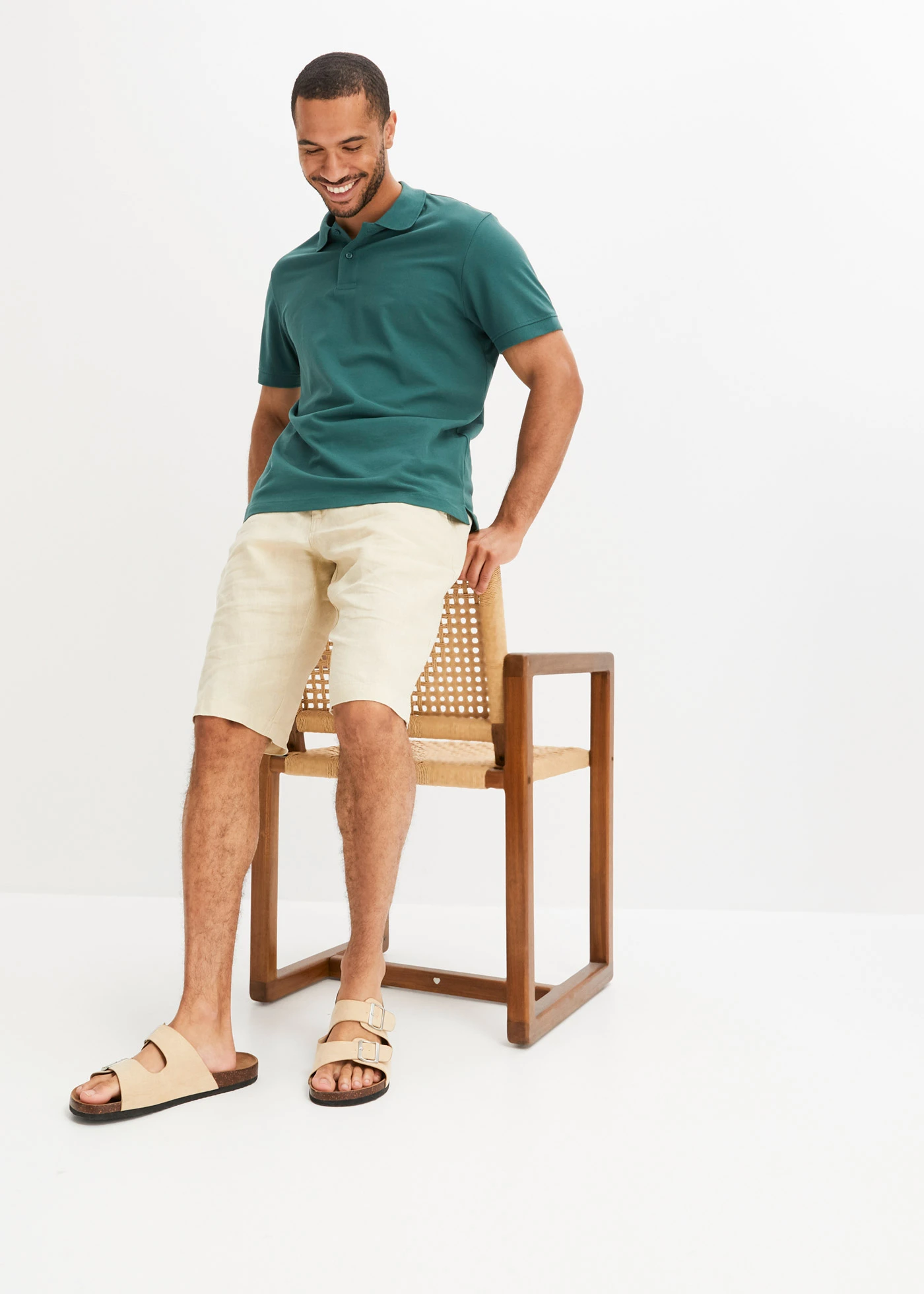 Pólo tričko z piké z čisté organické bavlny • matně zelená • bonprix obchod