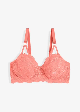 Zmenšovací podprsenka s jemnou výšivkou • lososově oranžová • bonprix obchod