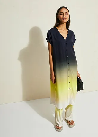 Rochie gen caftan • negru-galben citric-bej natur • magazin bonprix