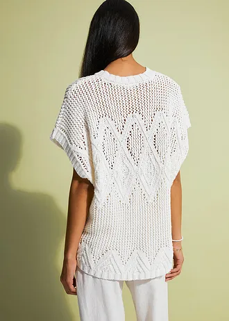 Svetr ze silnější pleteniny • přírodní bílá • bonprix obchod